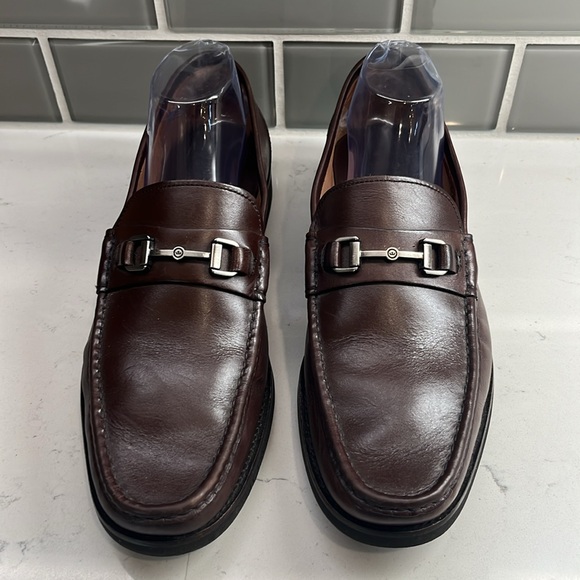 Peter Millar Loafers Mens 11.5 M Brown Leather Horsebit Buckle Shoe - Picture 2 of 11